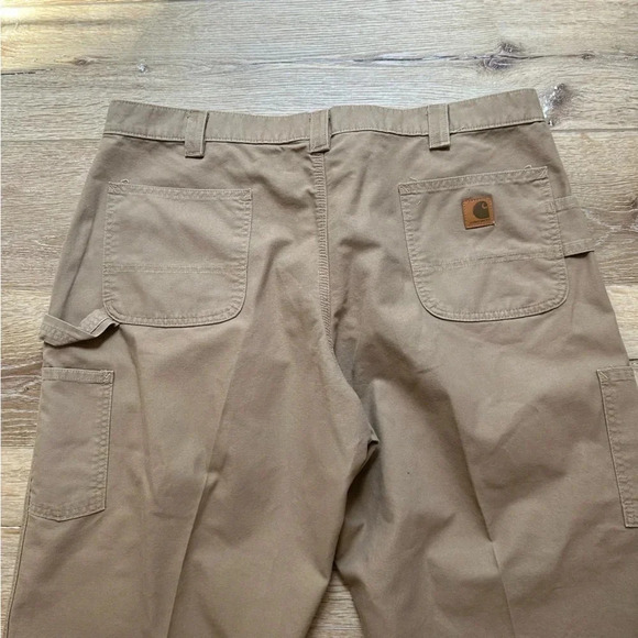 Carhartt Original Dungaree Fit Khaki Men's Pants Size 42x 30 - Picture 6 of 10